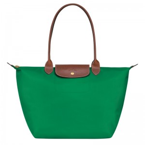 Longchamp Le Pliage Original L Tote bag - Recycled canvas Shoulder bags Green | UI32-A5AA