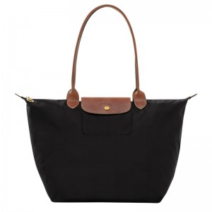 Longchamp Le Pliage Original L Tote bag - Recycled canvas Shoulder bags Black | EZ92-Q3IZ