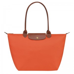 Longchamp Le Pliage Original L Tote bag - Recycled canvas Shoulder bags Orange | QX53-H6PG