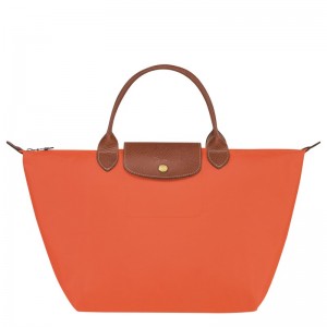 Longchamp Le Pliage Original M Handbag - Recycled canvas Handbags Orange | YN53-Z6HQ