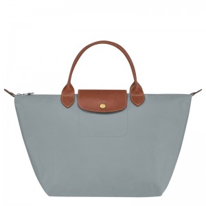 Longchamp Le Pliage Original M Handbag - Recycled canvas Handbags Steel | VE99-O5GA