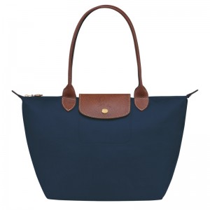 Longchamp Le Pliage Original M Tote bag - Recycled canvas Shoulder bags Navy | YB71-R5SS