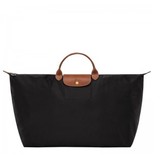 Longchamp Le Pliage Original M Travel bag - Recycled canvas Travel bags Black | NE33-H0NF