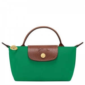 Longchamp Le Pliage Original Pouch with handle - Recycled canvas Pouches & Cases Green | KR52-N5CH