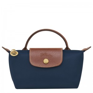 Longchamp Le Pliage Original Pouch with handle - Recycled canvas Pouches & Cases Navy | NH40-Z1IG