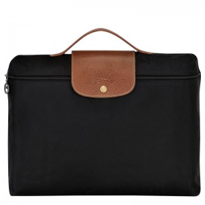 Longchamp Le Pliage Original S Briefcase - Recycled canvas Briefcase Black | JU58-Y3XS