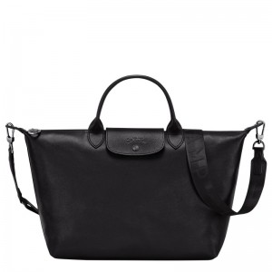 Longchamp Le Pliage Xtra L Handbag - Leather Handbags Black | EM24-R2FM