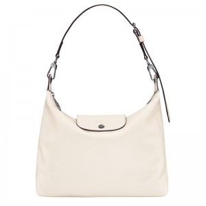 Longchamp Le Pliage Xtra M Hobo bag - Leather Shoulder bags Ecru | NU54-R2VL