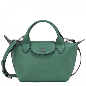 Longchamp Le Pliage Xtra XS Handbag - Leather Handbags Sage | FJ39-F1KA