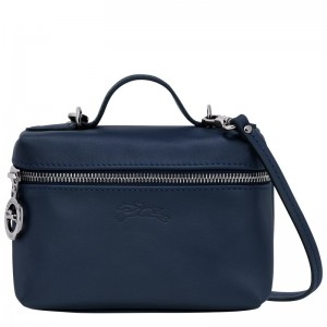 Longchamp Le Pliage Xtra XS Vanity - Leather Crossbody bags Navy | LQ45-J0NT