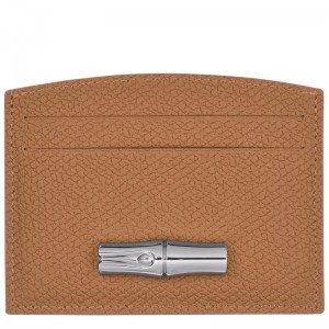 Longchamp Le Roseau Card holder - Leather Cardholders & Coin purses Natural | TL59-A2AR