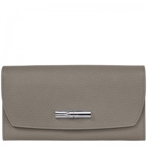 Longchamp Le Roseau Continental wallet - Leather Wallets Turtledove | GH77-J5PE