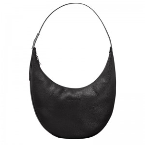 Longchamp Le Roseau Essential L Crossbody bag - Leather Crossbody bags Black | RM53-I4VR