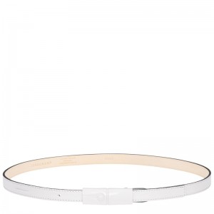 Longchamp Le Roseau Essential Ladies' belt - Leather Belts White | MH03-Y8DS