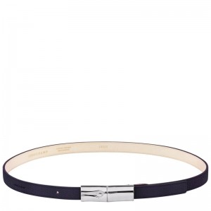 Longchamp Le Roseau Ladies' belt - Leather Belts Bilberry | YN29-D3IH