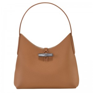 Longchamp Le Roseau M Hobo bag - Leather Shoulder bags Natural | TU24-O2CB