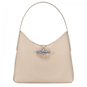 Longchamp Le Roseau M Hobo bag - Leather Shoulder bags Paper | VG47-K6ER