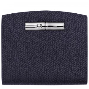 Longchamp Le Roseau Wallet - Leather Wallets Bilberry | YU65-C9UQ