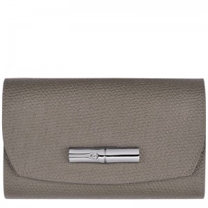 Longchamp Le Roseau Wallet - Leather Wallets Turtledove | KV97-X6QY