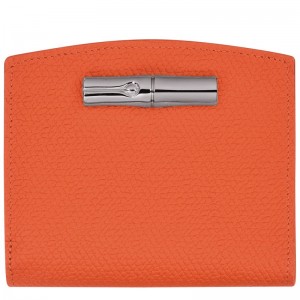 Longchamp Le Roseau Wallet - Leather Wallets Orange | CW87-W0KR