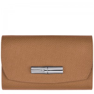 Longchamp Le Roseau Wallet - Leather Wallets Natural | UL03-P7FB