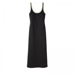 Longchamp Long dress - Jersey Dresses & Skirts Black | OD53-G6SQ