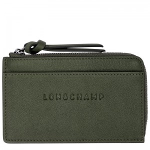 Longchamp Longchamp 3D Card holder - Leather Cardholders & Coin purses Khaki | NP85-V3KZ