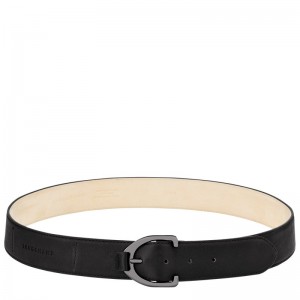 Longchamp Longchamp 3D Ladies' belt - Leather Belts Black | NP62-K4GI