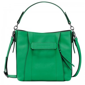 Longchamp Longchamp 3D S Crossbody bag - Leather Crossbody bags Green | UD56-T1SG