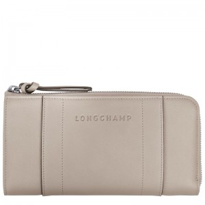 Longchamp Longchamp 3D Zip around wallet - Leather Wallets Clay | SS75-P5UP