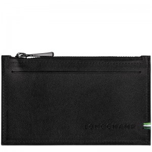 Longchamp Longchamp sur Seine Coin purse - Leather Cardholders & Coin purses Black | YW49-F7AS