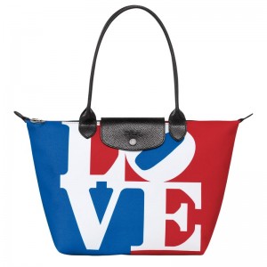 Longchamp Longchamp x Robert Indiana M Tote bag - Canvas Shoulder bags White | RM86-X2FA