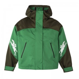 Longchamp Short parka - Technical canvas Coats & Jackets Khaki/Green | AV39-J7MG