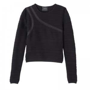 Longchamp Short top - Knit Tops & Blouses Black | WS64-P6VS