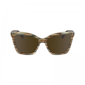 Longchamp Sunglasses - OTHER Sunglasses Brown/Petrol | ZE29-N1VZ