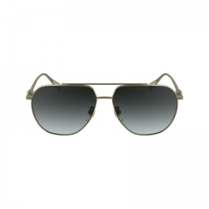 Longchamp Sunglasses - OTHER Sunglasses Gold Smoke | YF36-Q7FN