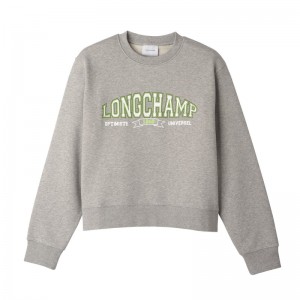 Longchamp Sweatshirt - Jersey Tops & Blouses Grey | CV86-D2HJ