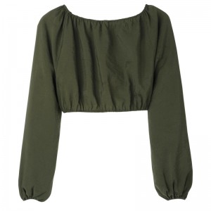 Longchamp Top - Crepe Tops & Blouses Khaki | HQ10-G8KO