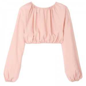 Longchamp Top - Crepe Tops & Blouses Nude | LL69-Z5BN