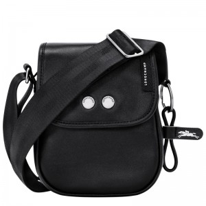 Longchamp Très Paris XS Clutch - Leather Crossbody bags Black | DY79-J2SK