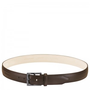 Longchamp Végétal Men's belt - Leather Belts Mocha | BL35-R9KG