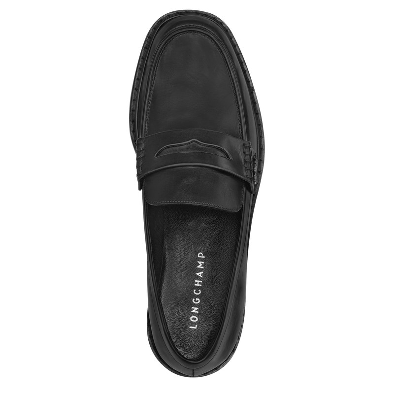 Longchamp Au Sultan Loafer - Leather Loafers Black | AB50-K4XN