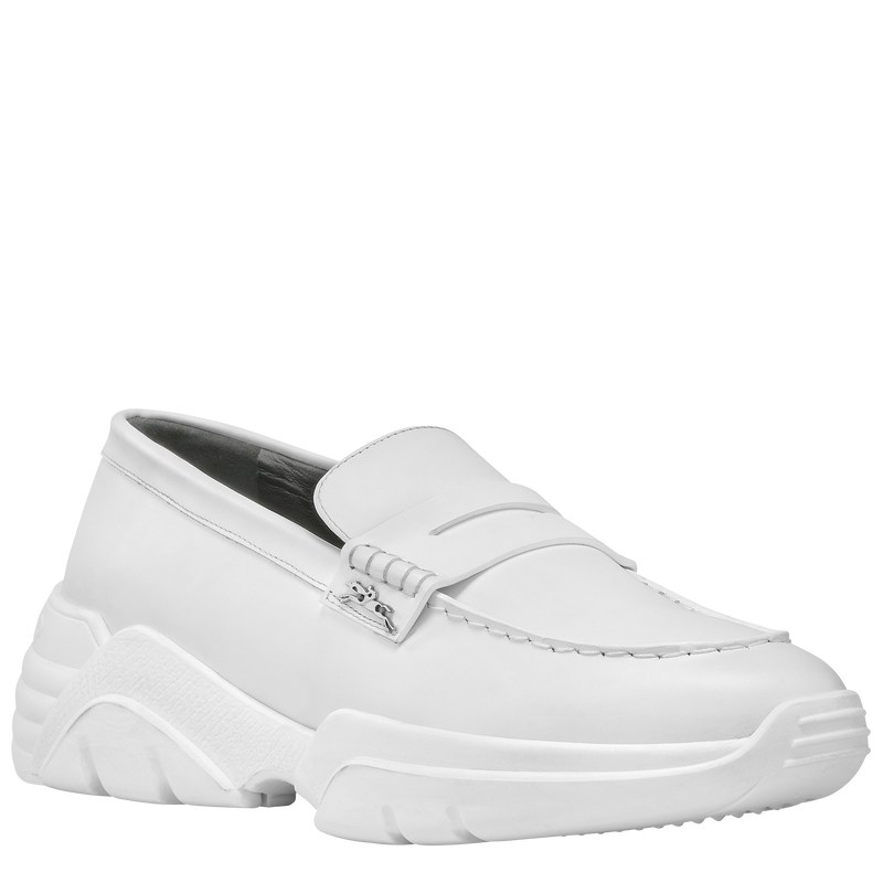 Longchamp Au Sultan Loafer - Leather Loafers White | OC74-S2PP