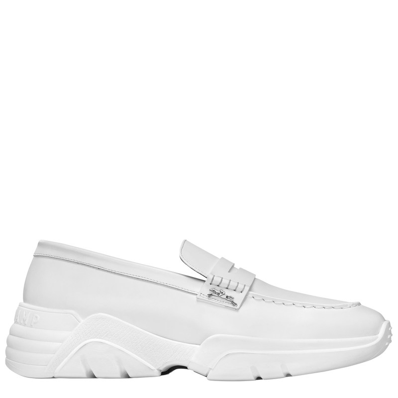 Longchamp Au Sultan Loafer - Leather Loafers White | OC74-S2PP