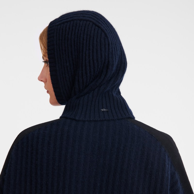 Longchamp Balaclava - Knit Caps & hats Navy | XS76-Q7BU