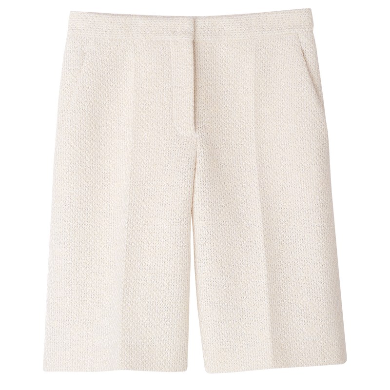 Longchamp Bermuda shorts - Bouclé Trousers & shorts Ecru | CP44-N9WE