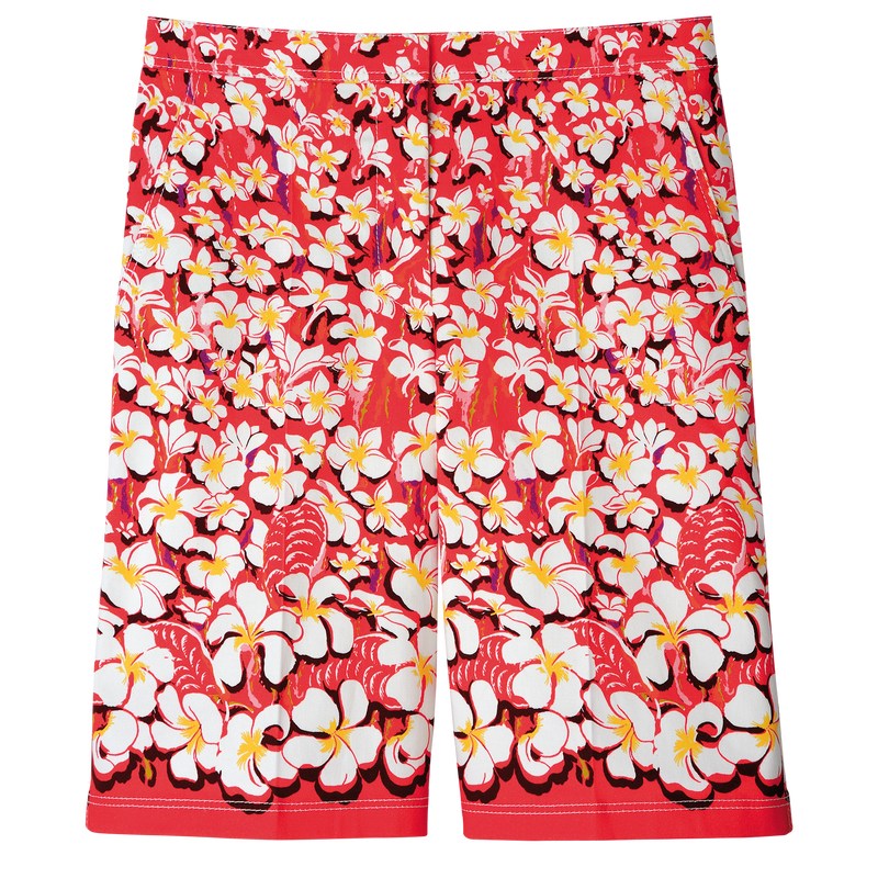 Longchamp Bermuda shorts - Gabardine Trousers & shorts Strawberry | WG99-J7IS