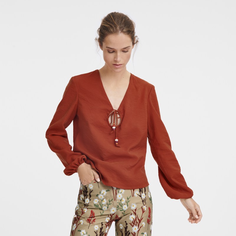 Longchamp Blouse - Crepe Tops & Blouses Sienna | MP25-J4PD