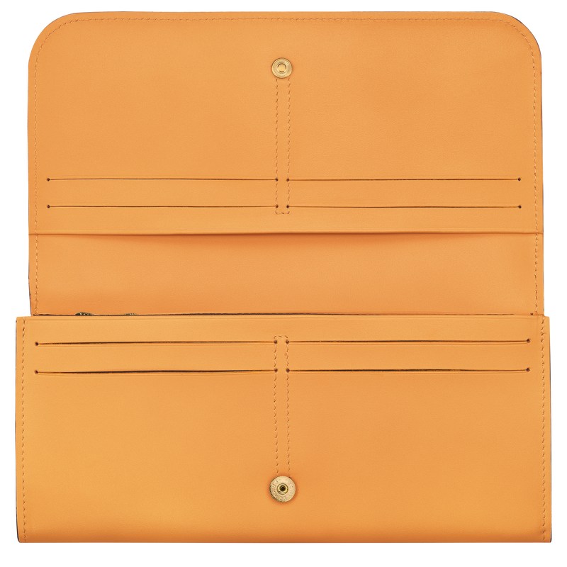 Longchamp Box-Trot Continental wallet - Leather Wallets Apricot | IL18-P3ZU