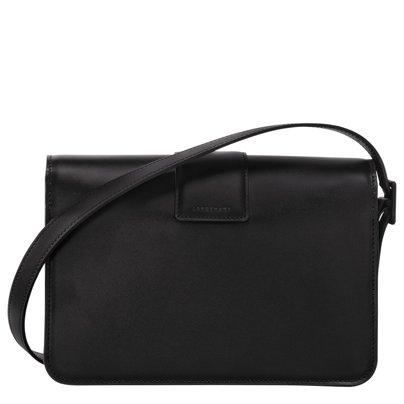 Longchamp Box-Trot M Crossbody bag - Leather Crossbody bags Black | IO71-Z9ET